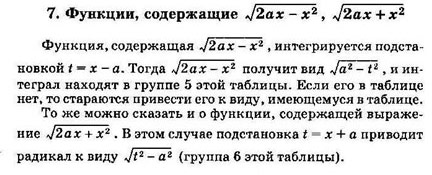 ������� �������������� ���������� - ������� ���������� √ (2ax - x<sup>2</sup>), √ (2ax + x<sup>2</sup>)